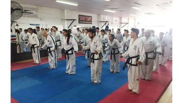 PRESENTACIÓN. Los alumnos de Favalli, listos para la clase..
