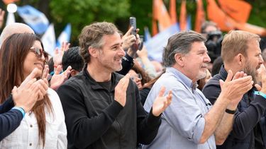 PRIMERA FILA. Achával, en el acto del 17 de octubre que encabezaron Kicillof y Taiana.