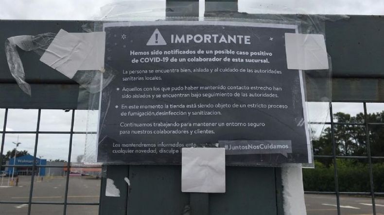 El hipermercado continuará cerrado hasta que se completen las tareas de desinfección. .