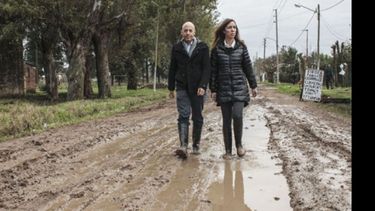 BARRO Y BOTAS. Ducoté y Vidal, y una imagen que recibió críticas..