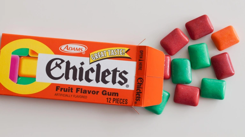 Paquete de chicles de sabores antiguo. (Alamy Stock Photo).