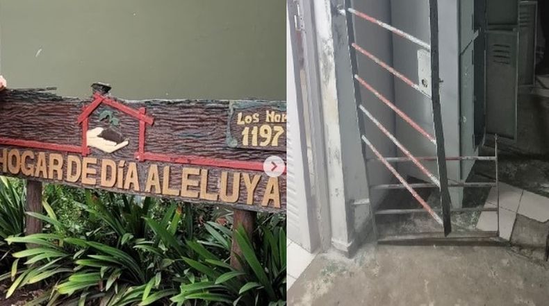 En el Hogar de Día Aleluya rompieron rejas y cerraduras.