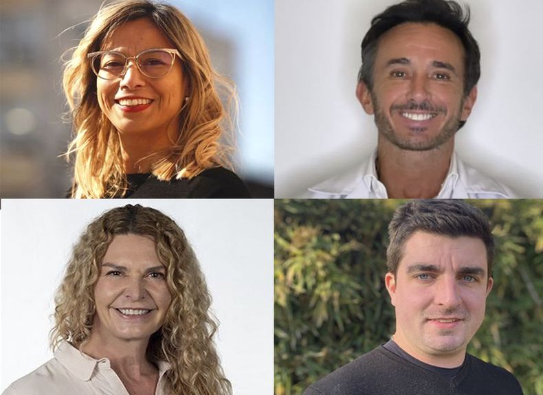 PÓKER DE DIRIGENTES. Adriana Cáceres, Sebastián Neuspiller, Analía Leguizamón y Andrés Genna.