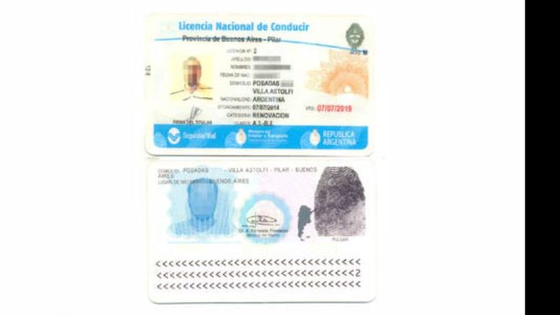 Una ley bonaerense obliga a tener los mismos datos en DNI y licencia de conducir..