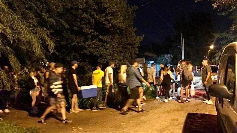 La fiesta se estaba desarrollando en Del Viso, en un predio de la calle Labardén. .