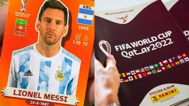 La figurita de Lionel Messi en el álbum Panini de 2022. (rpp.pe).