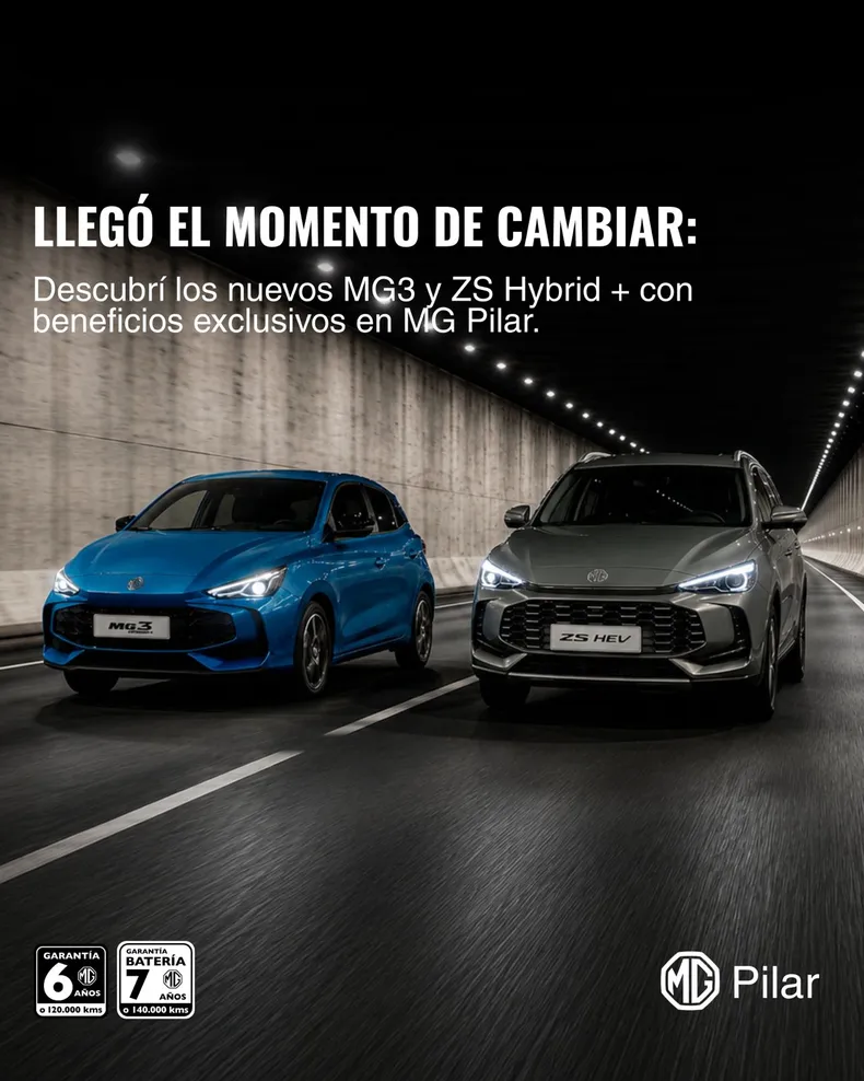 MODELOS. El MG3 Hybrid+ y la MG ZS Hybrid+, un SUV de la marca.