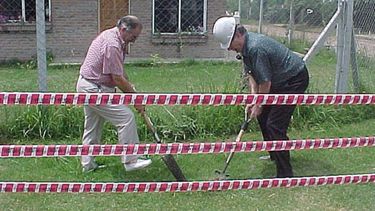 OBRAS. Giardili junto a Cytrynblum, actual presidente de Tel Viso. .