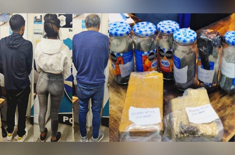 Los dos hombres detenidos son oriundos de San Martín y la mujer está domiciliada en el barrio Agustoni.