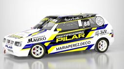 El Fiat Uno número 88 que conducirán Vázquez padre e hijo.