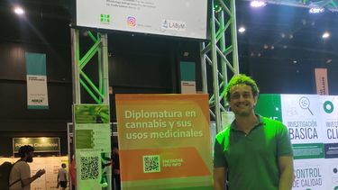 EXPO CANNABIS. Paulo Maffía presentó su proyecto en la exposición que se está desarrollando en La Rural.&nbsp;
