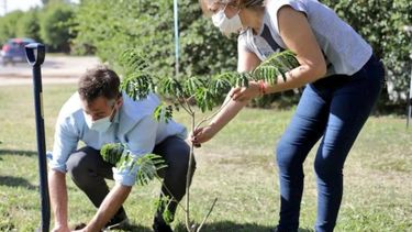 Por la mañana, Achával plantó un árbol en el lugar que recuerda la Masacre de Fátima..