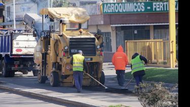 Las máquinas trabajan desde el miércoles..