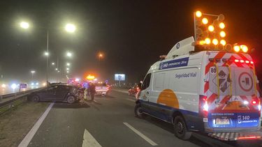 Uno de los tres vehículos involucrados en el triple choque de Panamericana.&nbsp;
