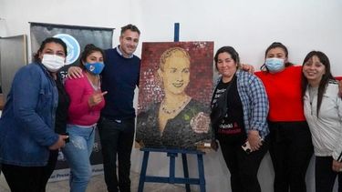 El intendente encabezó un acto por el 70 aniversario del fallecimiento de Evita, en San Alejo. .