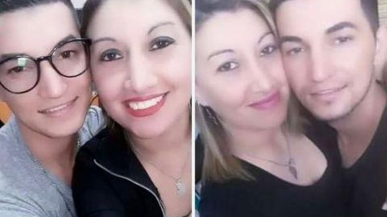 La víctima, Verónica Soria (40), junto a su pareja Cristian Cano (28), detenido por el femicidio. .