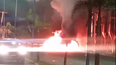 El accidente se produjo frente a la cervecería Barba Roja, en el partido de Escobar. Foto captura video gentileza Ángel Serra. El accidente se produjo frente a la cervecería Barba Roja, en el partido de Escobar. Foto captura video gentileza Ángel Serra.