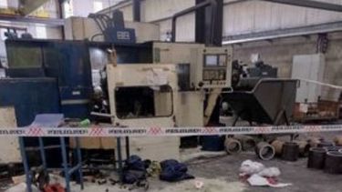 TORNO. Lugar donde se produjo el grave accidente con un operario. .