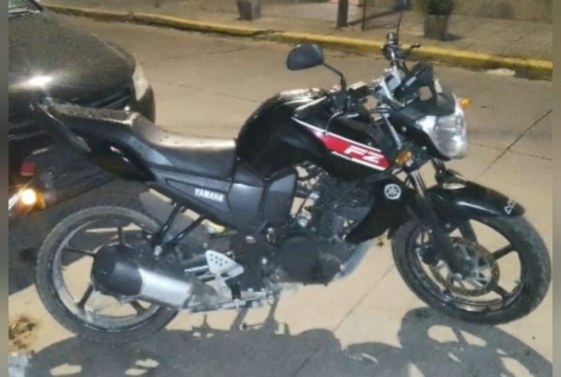 La moto que el detenido intentó robar.
