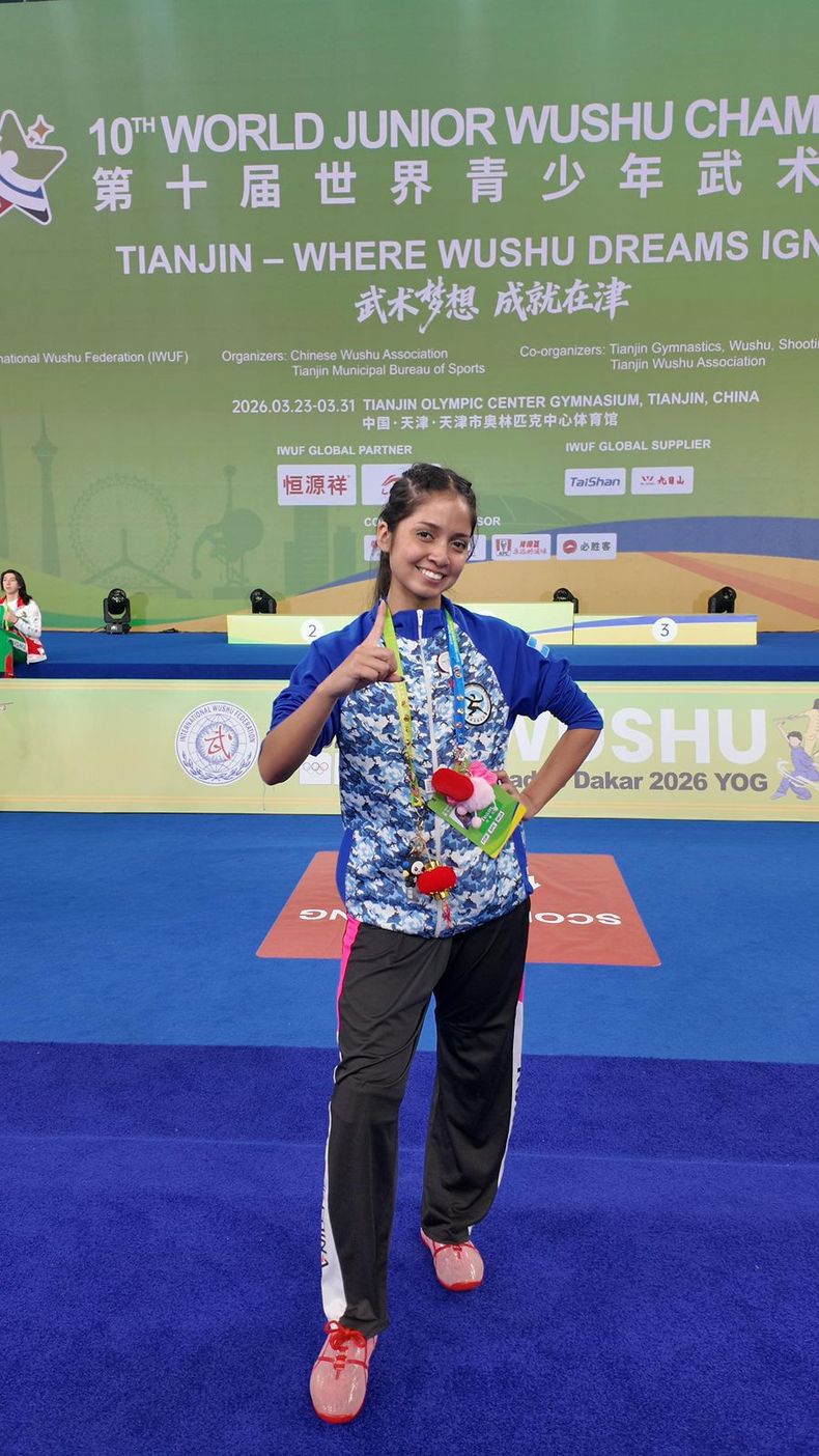 Malen en la previa del Mundial Junior de China.
