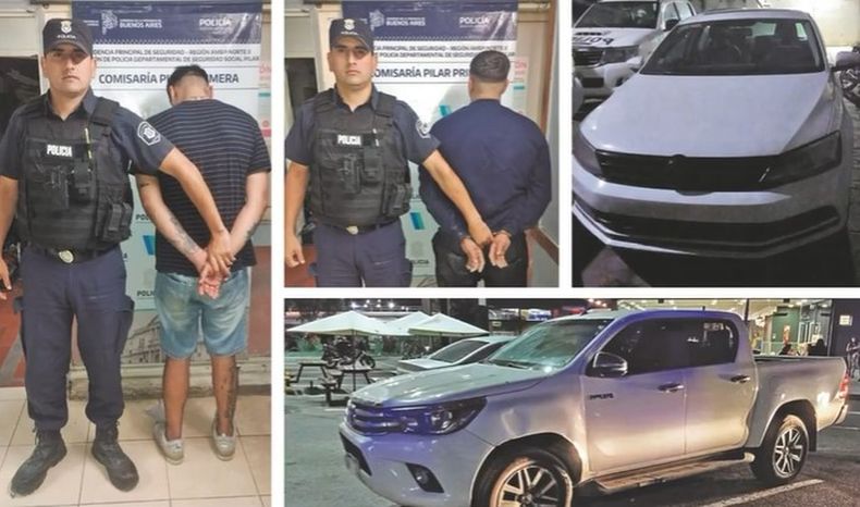 Los dos detenidos venan de robar la camioneta en Exaltacin de la Cruz