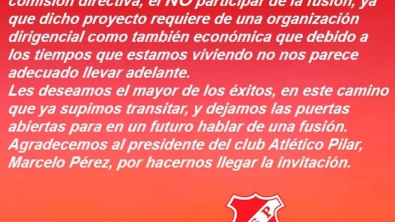 COMUNICADO ROJO. Fue difundido por las redes sociales. .