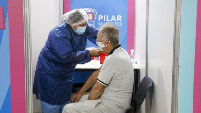 UNA BUENA. Hoy en Pilar se aplicaron 1.247 vacunas. .