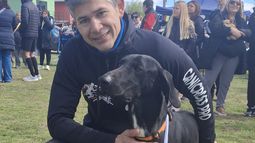 COPA. Gabriel Díaz y su perro Bowser.