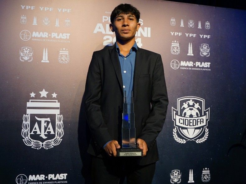 EN EL PREDIO DE AFA. Quimey Zarza, máximo goleador de las categorías juveniles de AFA.
