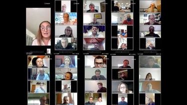 ZOOM. Unos 100 comerciantes e industriales participaron de la reunión virtual..