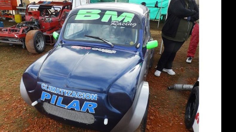 El Fiat de la Clase Master con que Ruiz compitió en Roque Pérez y La Plata..