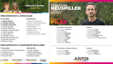 BOLETAS. Las listas que los competidores mostraron en redes.