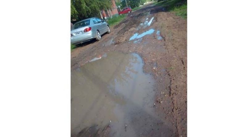Calles intransitables en Pellegrini.