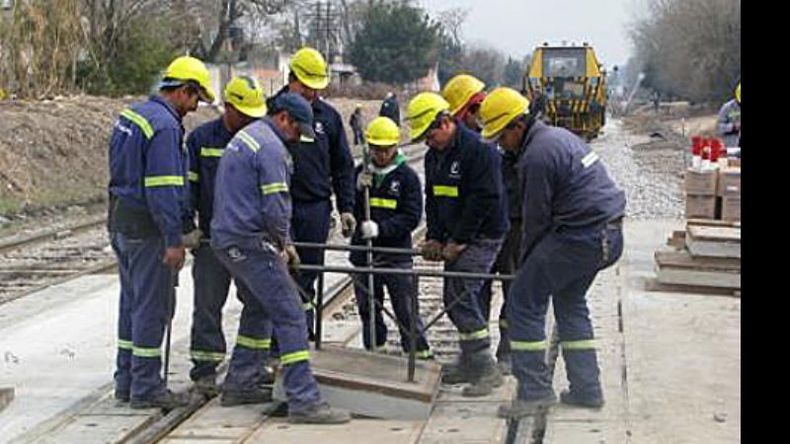 Trabajos en las vías del San Martín..