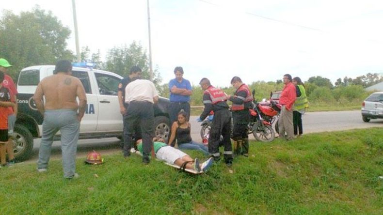 HERIDOS. Un de las víctimas de los tres accidentes de ayer..