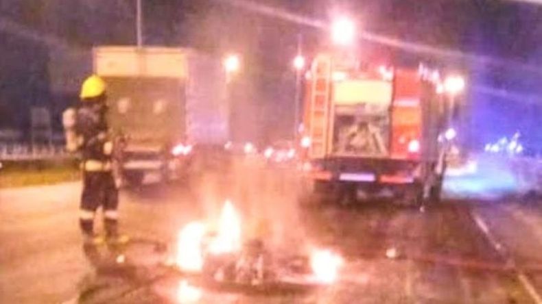 El accidente se produjo en el kilómetro 52 de la Panamericana. Foto @juancaimpacto.