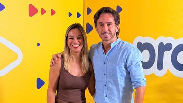 SONRISAS. Sebastián Neuspiller y Adriana Cáceres en Parque Norte.
