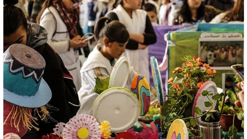 STANDS. Los alumnos mostraron el trabajo de todo el año..