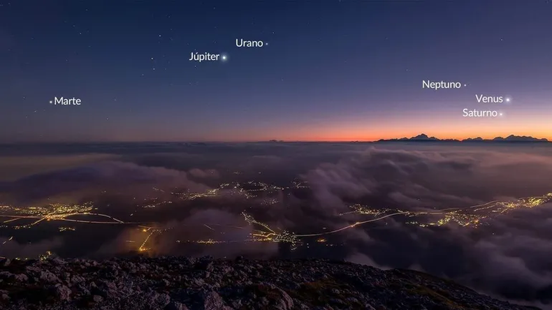 Este fenómeno planetaria en el cielo podrá observarse en el país. (Meteored).png
