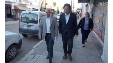 VISITA. Ducoté y Garavano recorrieron oficinas judiciales y de Género en Pilar. .