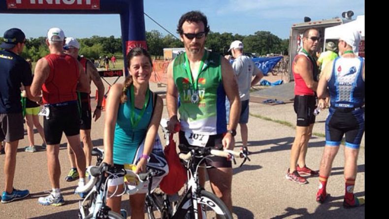 MAURO Y LALI BAUER. Presentes en el duatlón de Oklahoma..