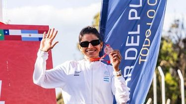 ORGULLO. Ocampo luce el bronce. Fue el segundo después de San Pablo 2023.
