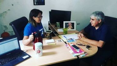 DIÁLOGO. Valeria Domínguez y Daniel Liberé..