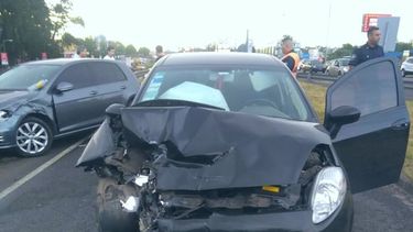 Una mujer herida por accidente múltiple en Panamericana