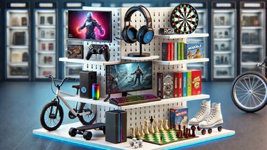 Las tiendas ofrecen celulares, consolas, accesorios de gaming y juegos para los más grandes, así como rodados y juegos de ingenio para los más pequeños.