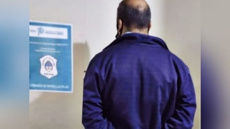 El sujeto, de 59 años, fue detenido en el centro de Pilar. .