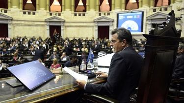 AL RECINTO. Sergio Massa presidirá la sesión de este miércoles..