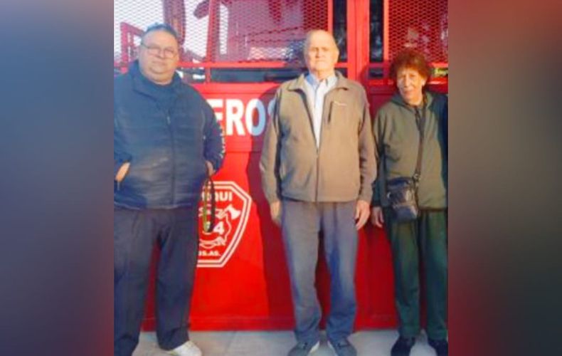 AUTORIDADES El Comandante Mayor Pablo Gmez el Presidente de la Comisin Directiva Omar Boragno y la Tesorera Leoniza Rearte