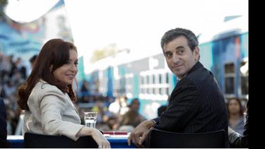 Cristina y Randazzo, durante la presentación..