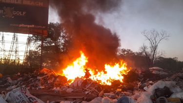El incendio se produce en un predio junto al río Luján, sentido a Provincia.&nbsp;